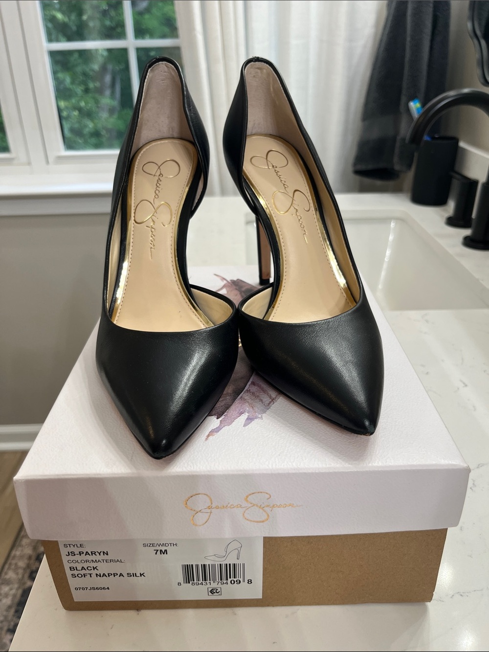Jessica Simpson Black Pointed Toe Stiletto Pumps